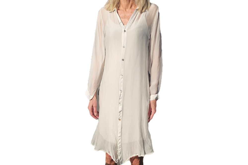 12422 Silk Dress Beige